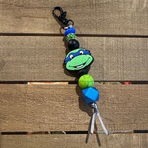 Turtle Character Keychain with Beads